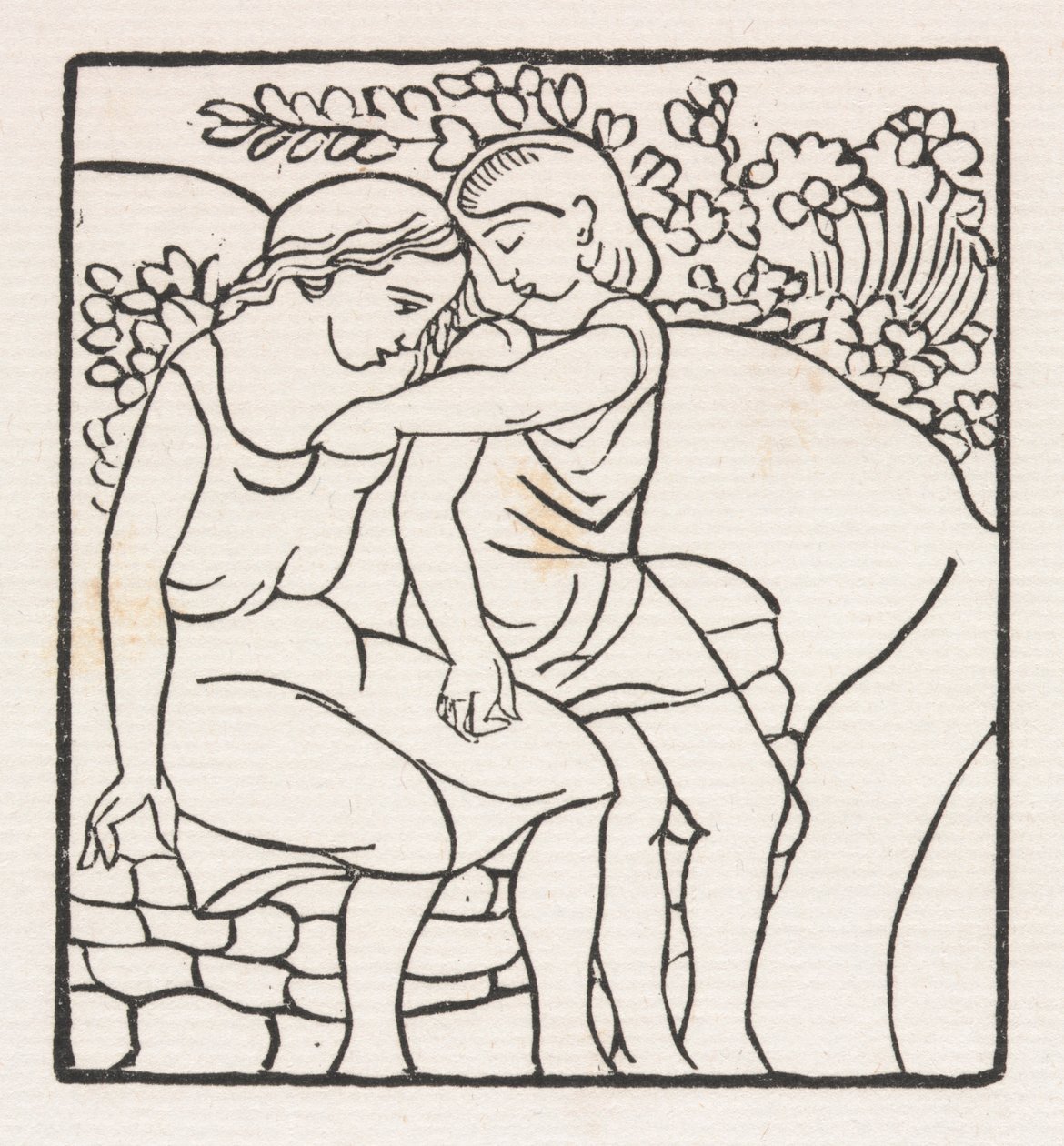 Daphnis und Chloe: Daphnis und Chloe beim Spielen von Aristide Maillol