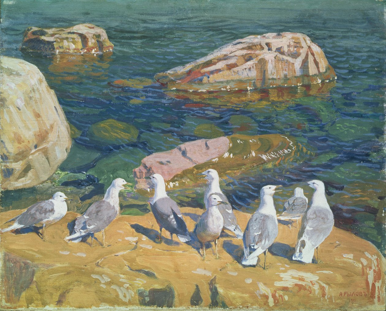 Möwen, 1910 von Arkadij Aleksandrovic Rylov