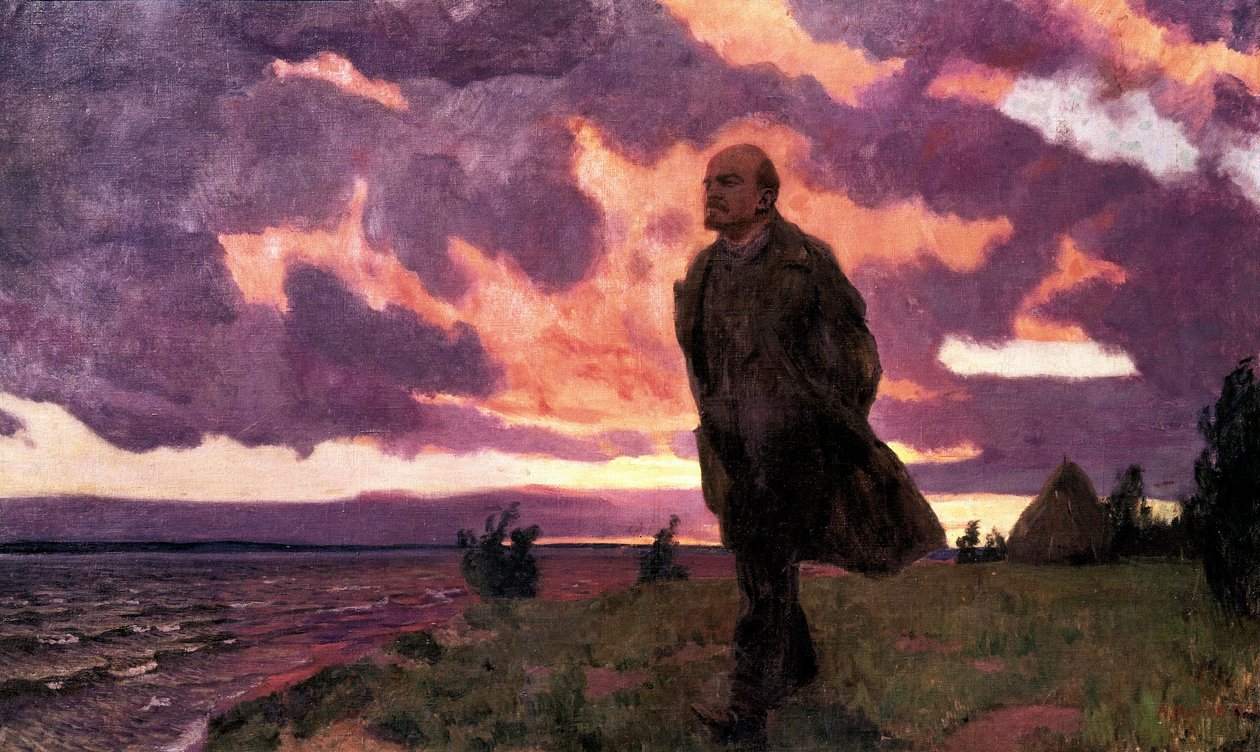Lenin in Razliv, Gemälde von Arkady Alexandrovich Rylov von Arkadij Aleksandrovic Rylov