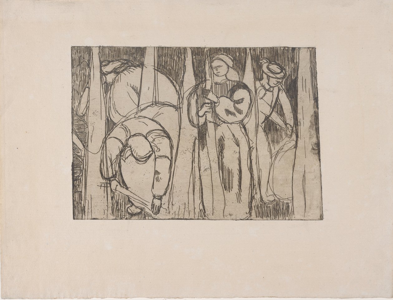 Les Rouisseuses (Die Flachssammlerinnen) 1893 von Armand Séguin