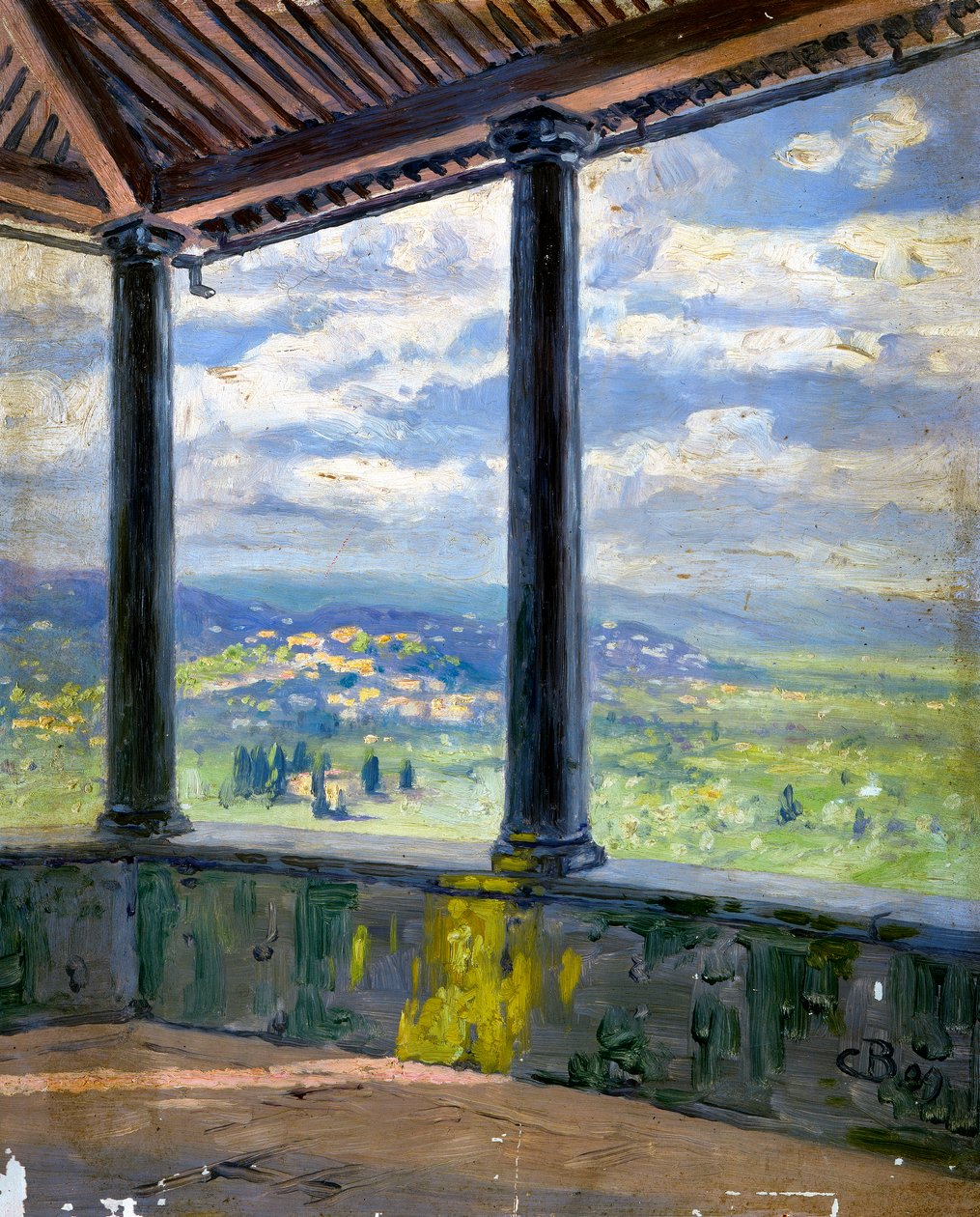 Toskanische Landschaft von Arnold Böcklin