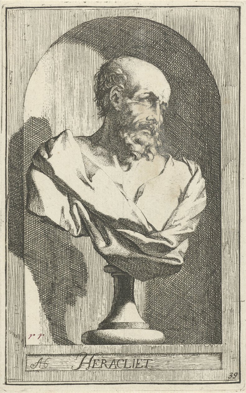 Büste von Heraklit von Arnold Houbraken