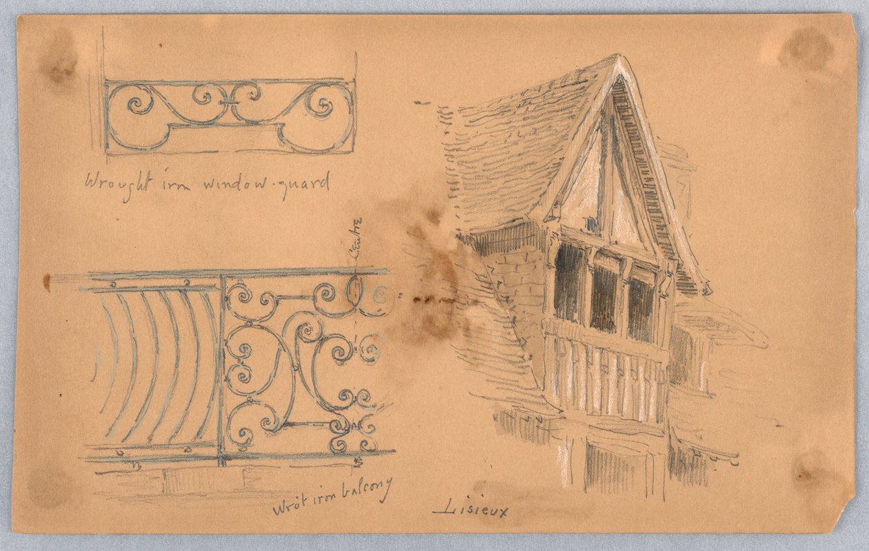 Architektonische Details in Lisieux von Arnold William Brunner