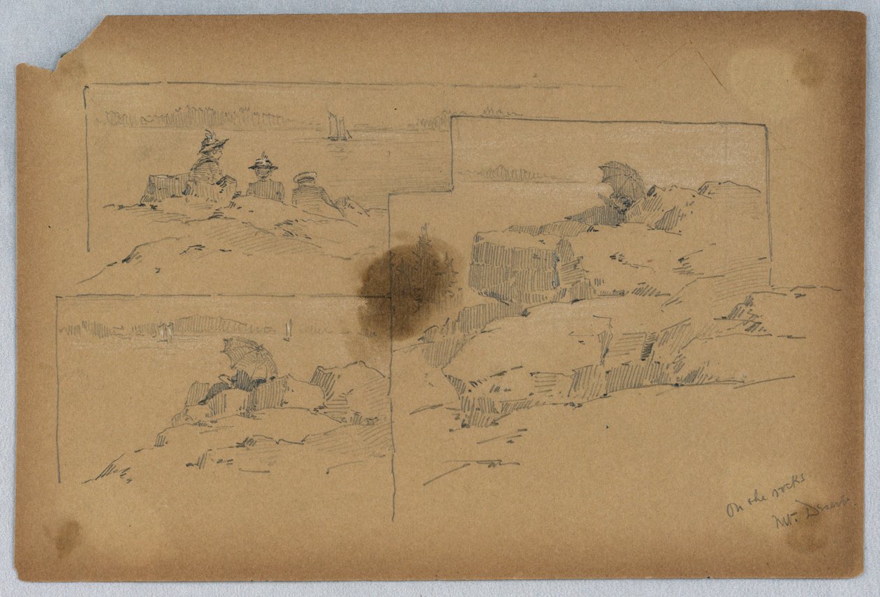 Auf den Felsen, Mt. Desert von Arnold William Brunner