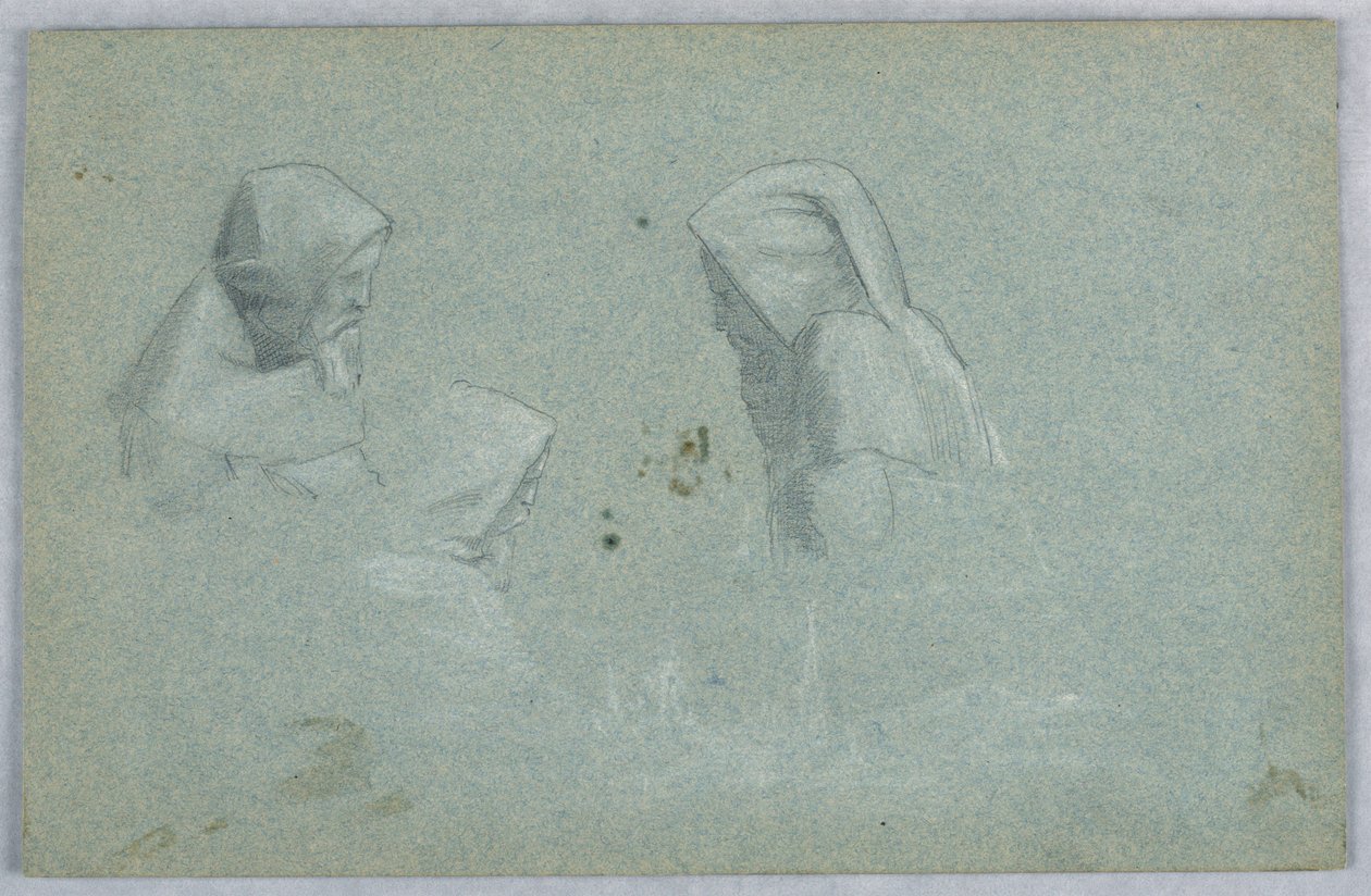 Drei Studien eines Mannes in einem Habit von Arnold William Brunner