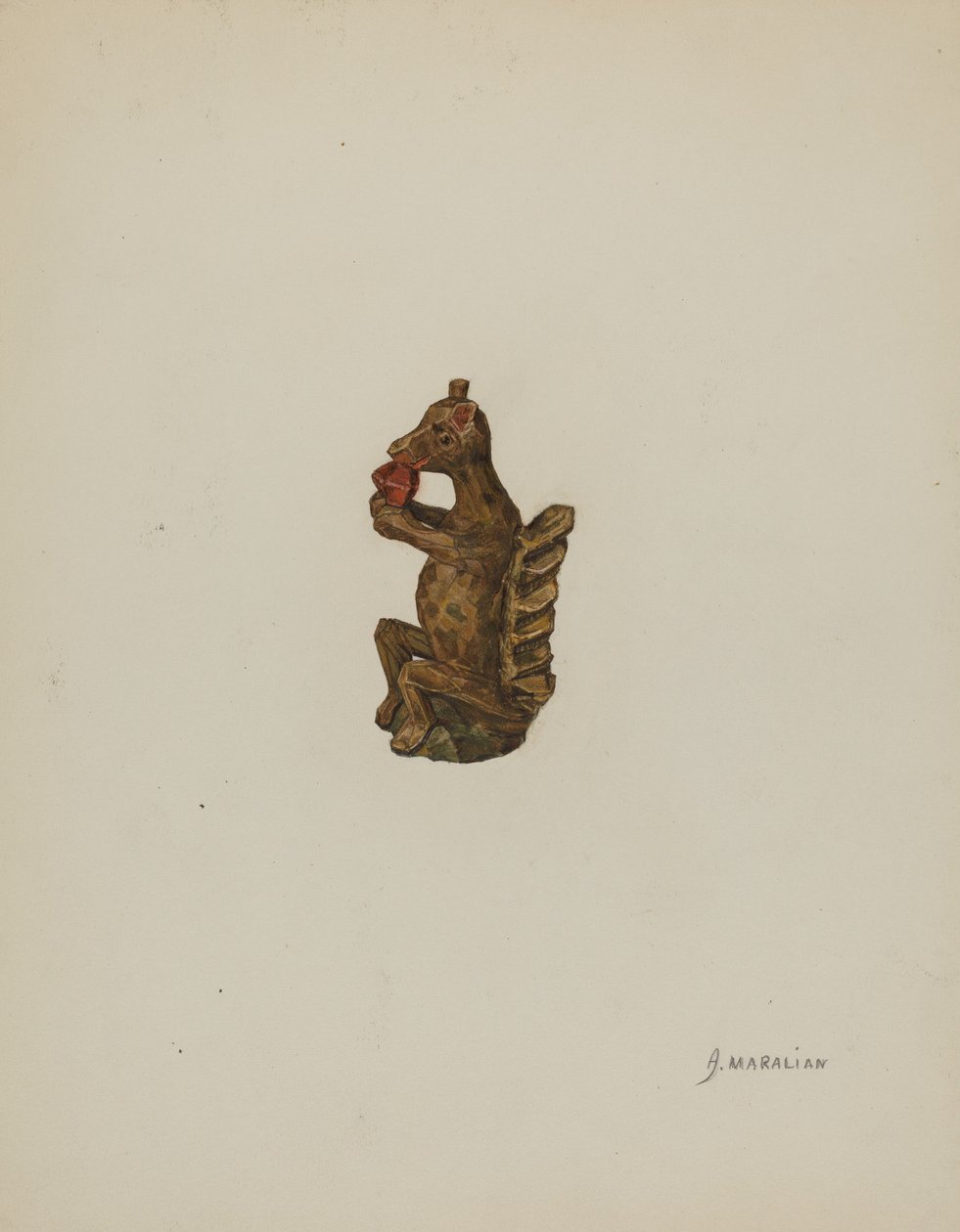 Pa. Deutsche Eichhörnchenfigur von Arsen Maralian
