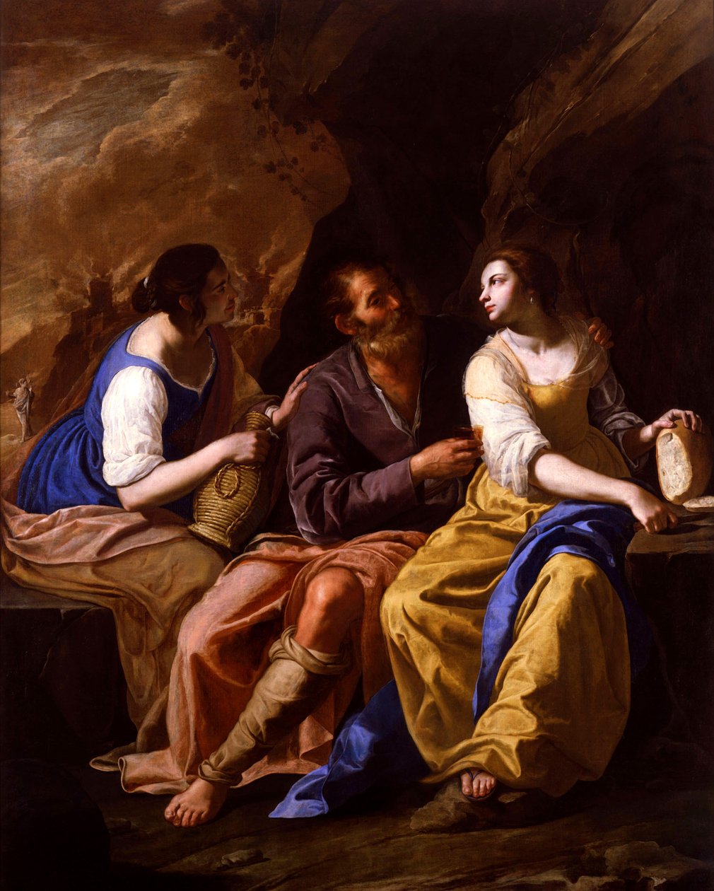 Lot und seine Töchter von Artemisia Gentileschi