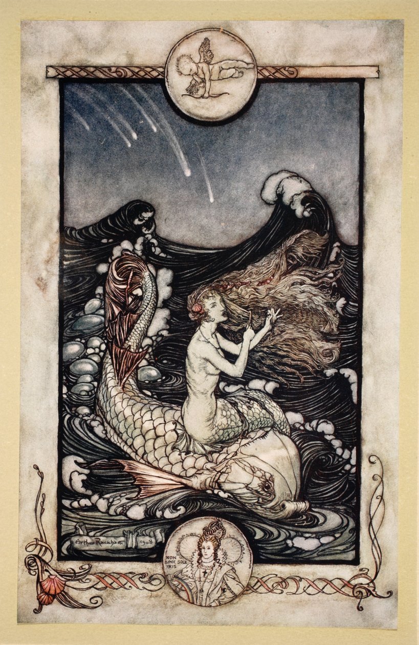 Die Musik der Meeresjungfrauen hören, Illustration aus 