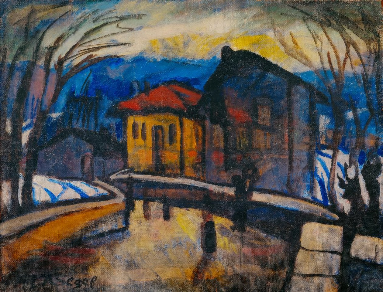 Schweizer Dorfstraße von Arthur Segal