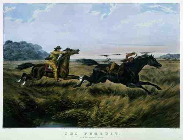 Die Verfolgung, veröffentlicht von Currier & Ives von Arthur Fitzwilliam (after) Tait