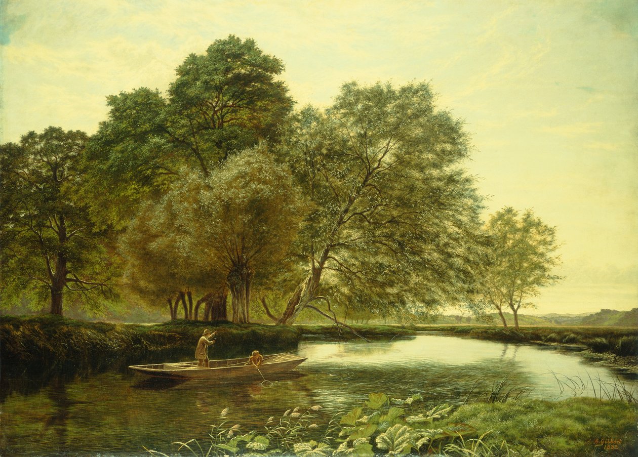 Angeln an einem Sommernachmittag von Arthur Gilbert