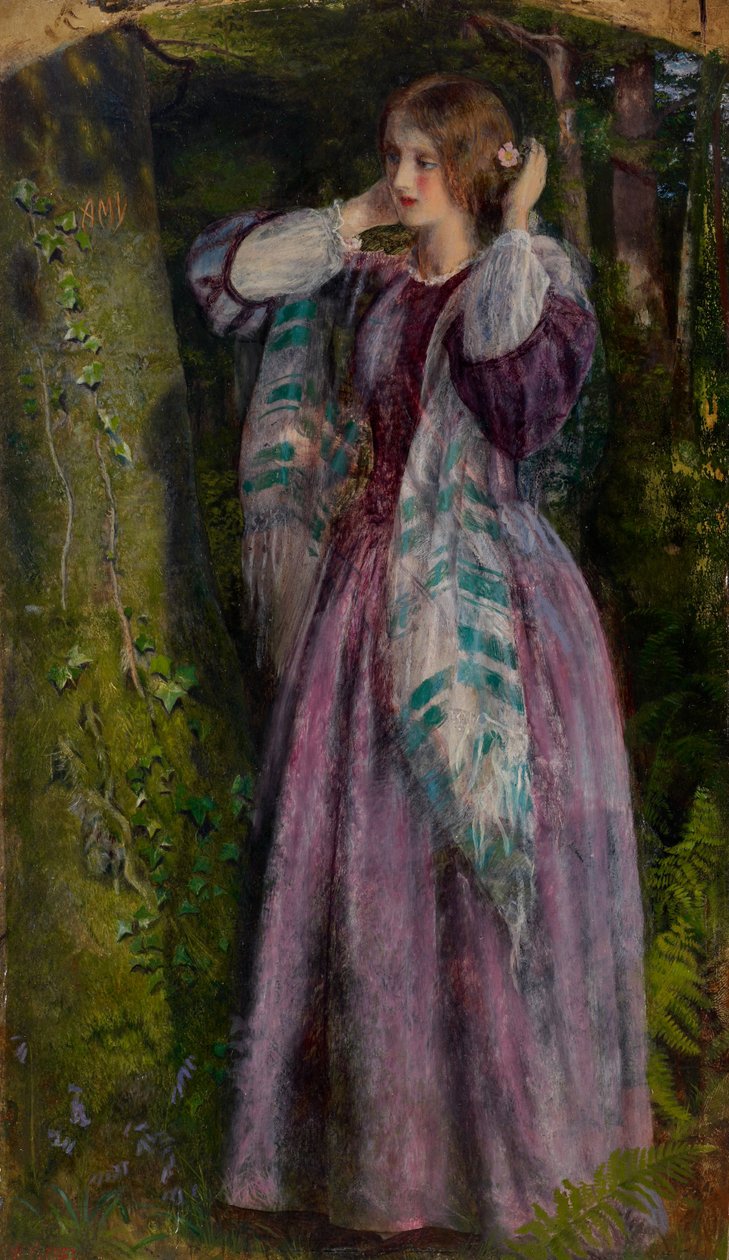 Amy, Studie für „The Long Engagement“, 1859 von Arthur Hughes