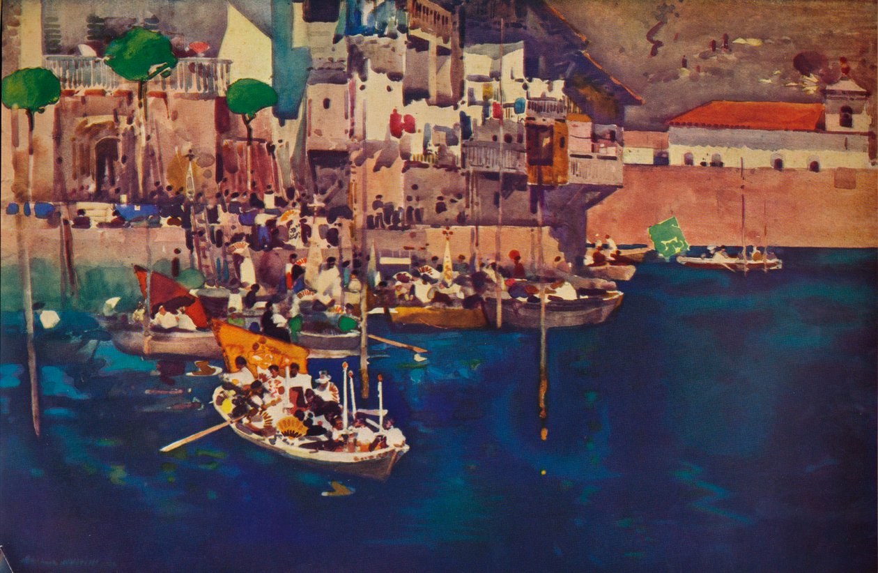 Ein Mittelmeerhafen, 1892 von Arthur Melville