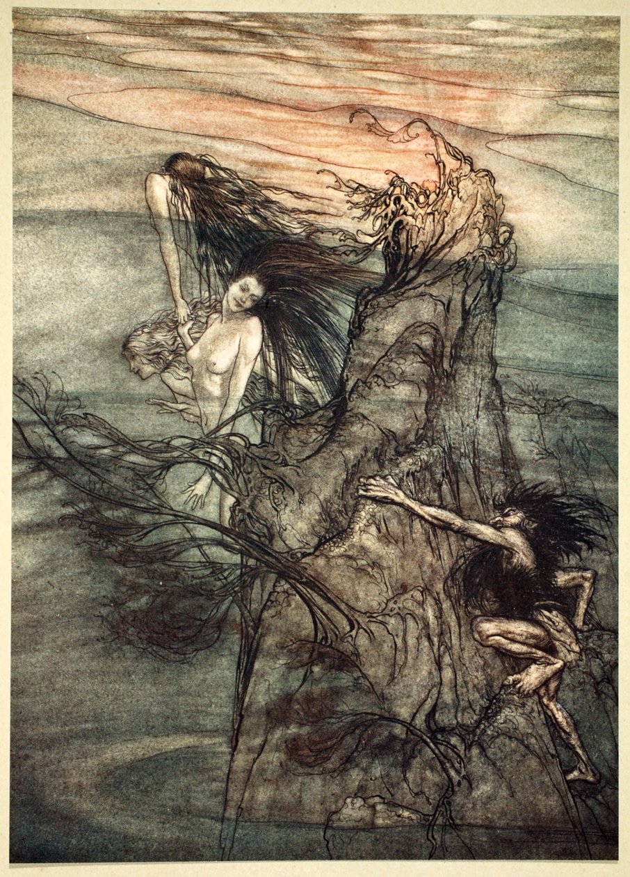 Spottet nur! Spottet! Der Nibelung macht euer Spielzeug! von Arthur Rackham