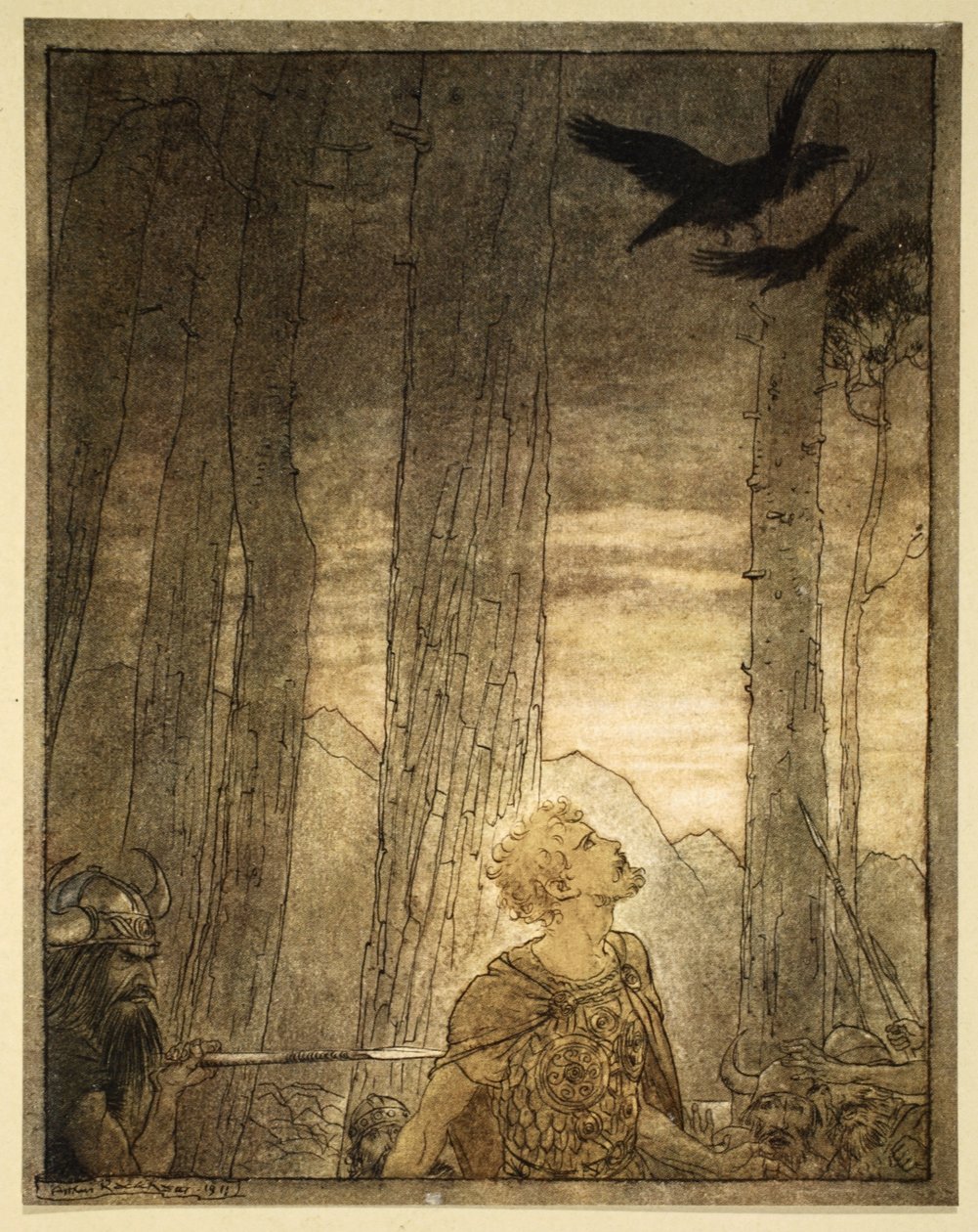 Siegfrieds Tod, Illustration aus 