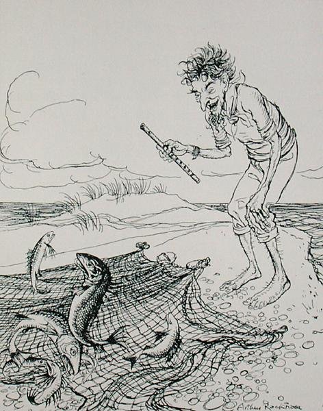 Der Fischer, der pfeift, Illustration aus 