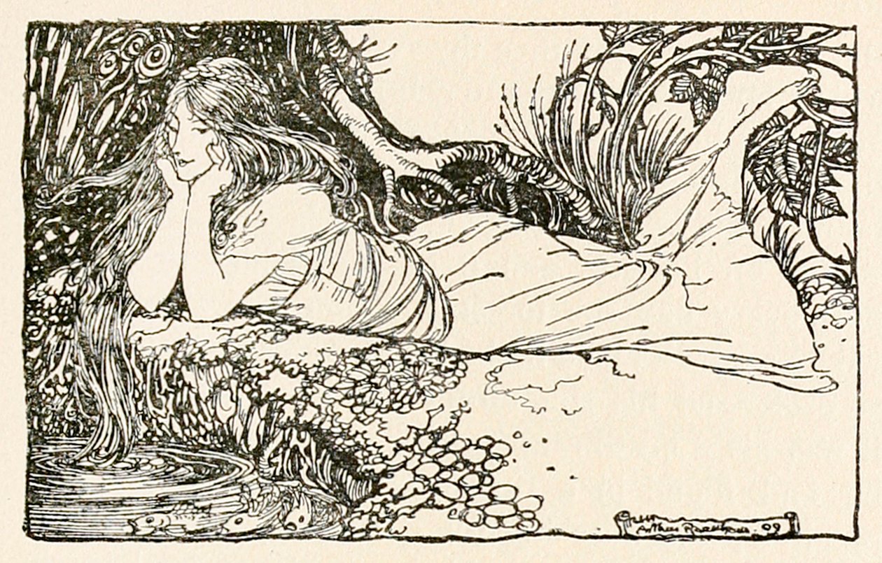 Undine blickt ins Wasser, aus 
