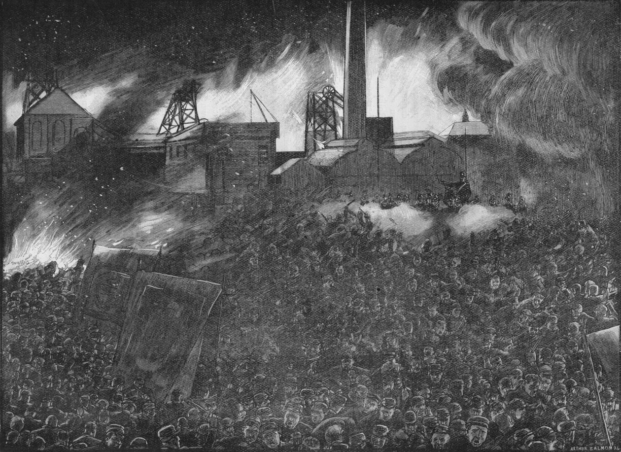 Featherstone-Unruhen: die Soldaten schießen auf das Volk, 1893-1906 von Arthur Salmon