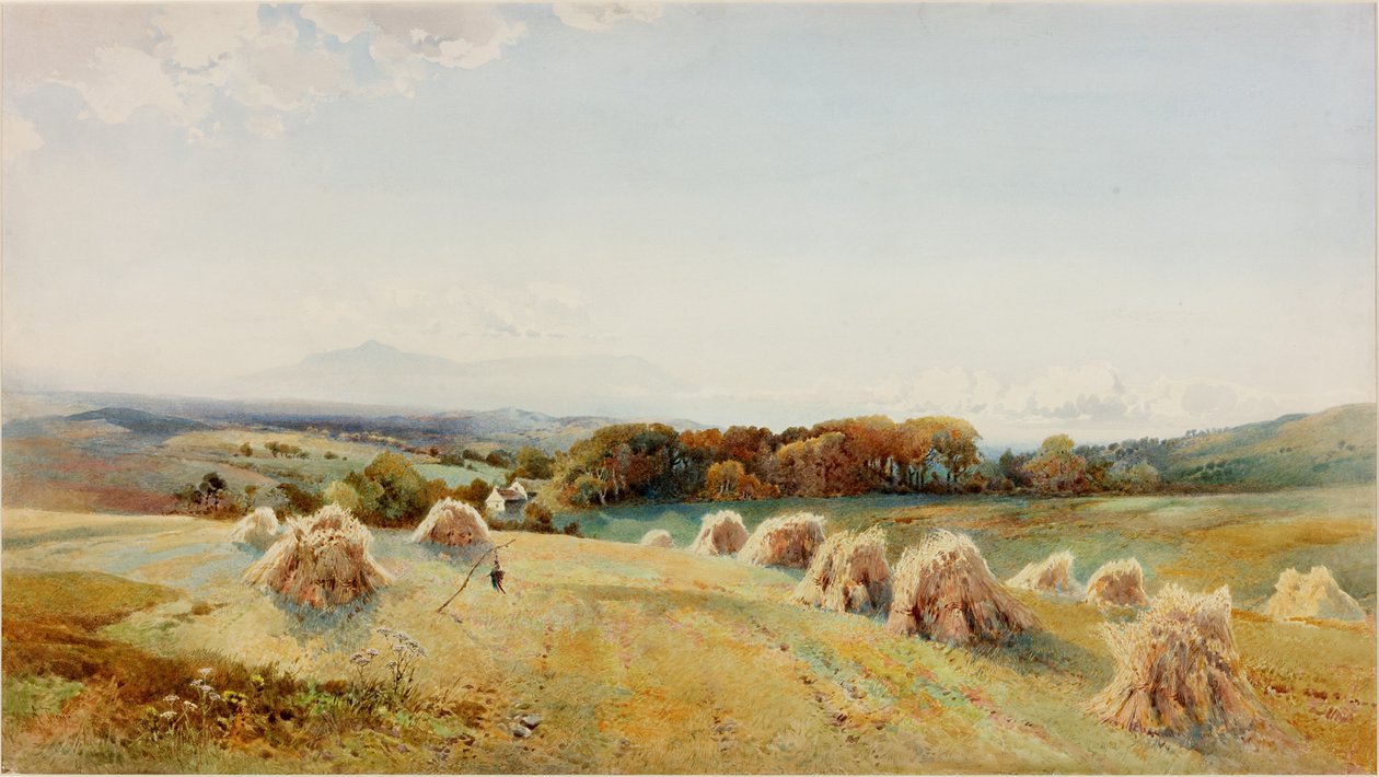 Ein Erntefeld, Windermere von Arthur Tucker