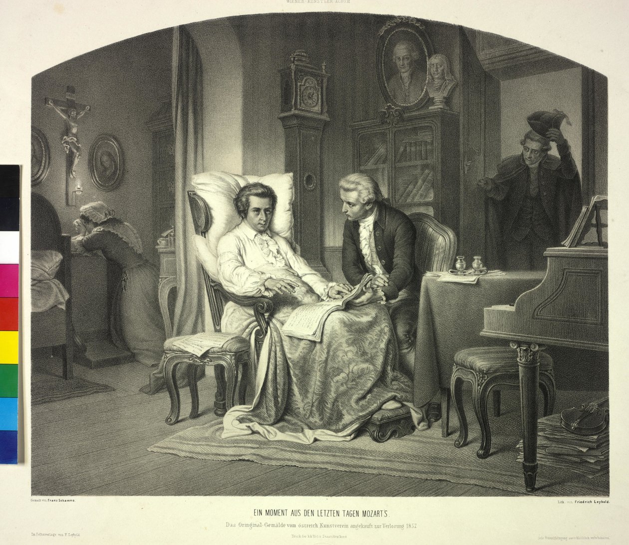 Ein Moment aus den letzten Tagen Mozarts von Artist Unknown