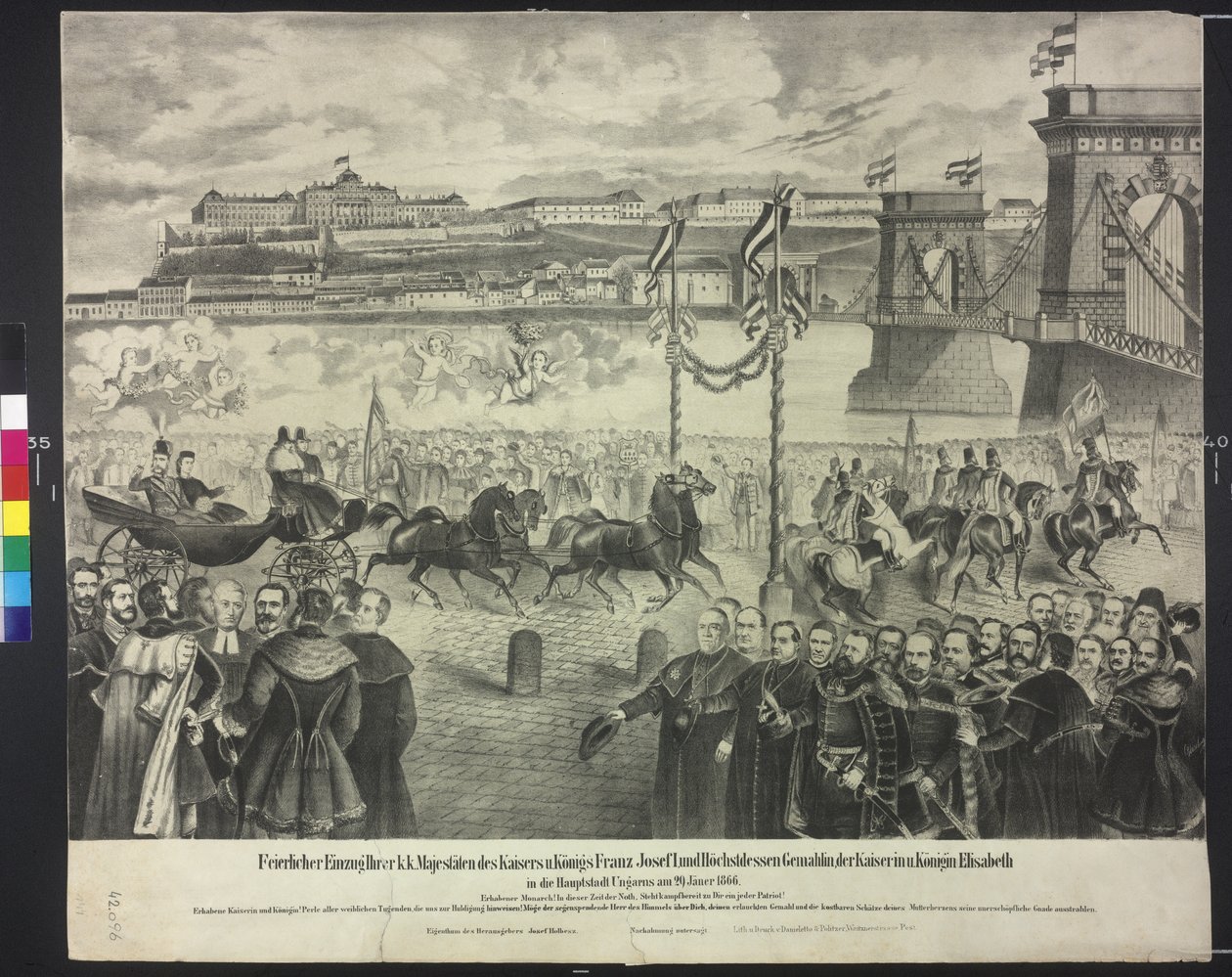 Ankunft des Kaiserpaars im Hoflager in Budapest am 29. Januar 1866 von Artist Unknown