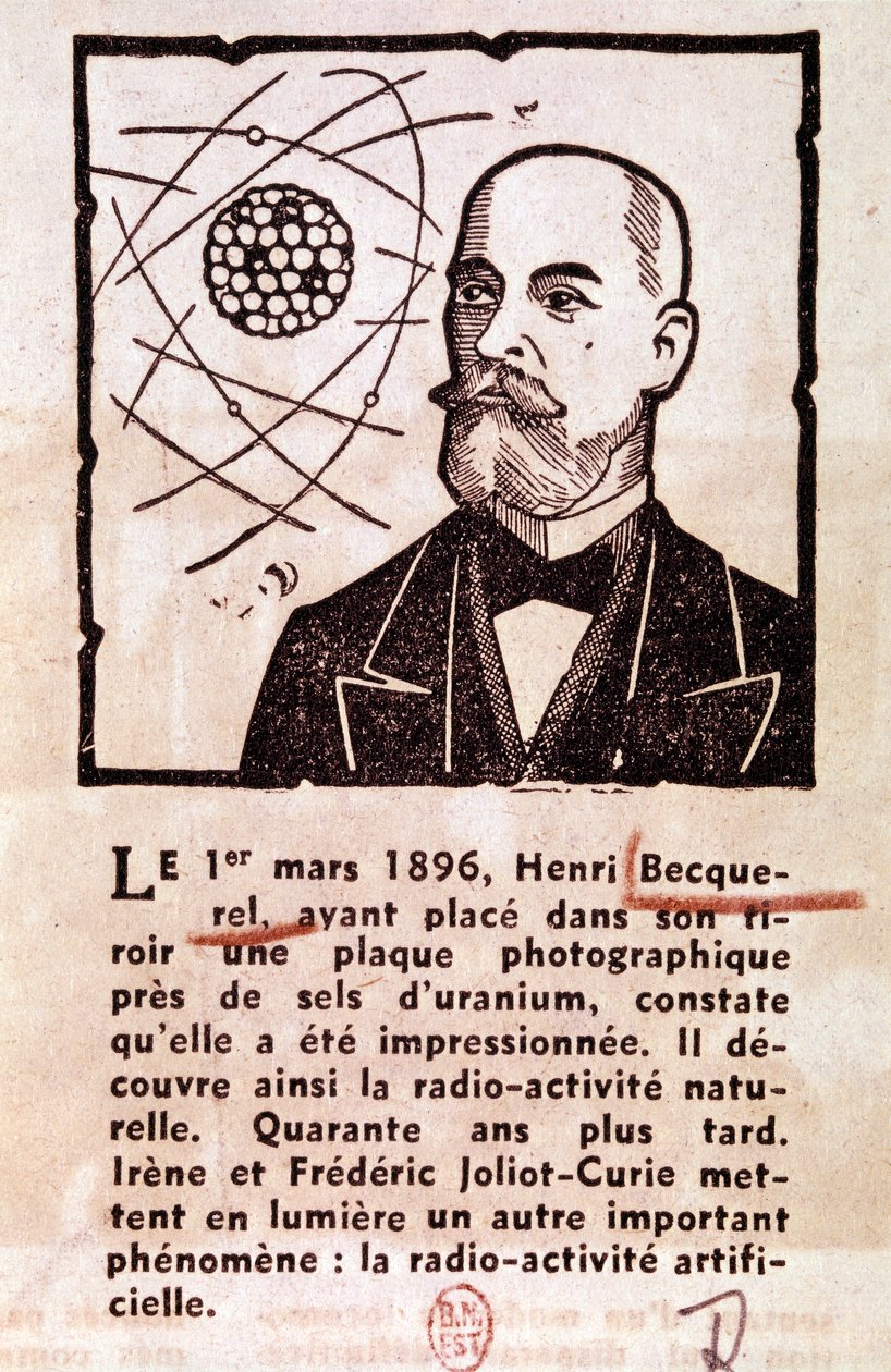 Antoine Henri Becquerel, französischer Ingenieur, Physiker, Nobelpreisträger: Porträt von Artist Unknown