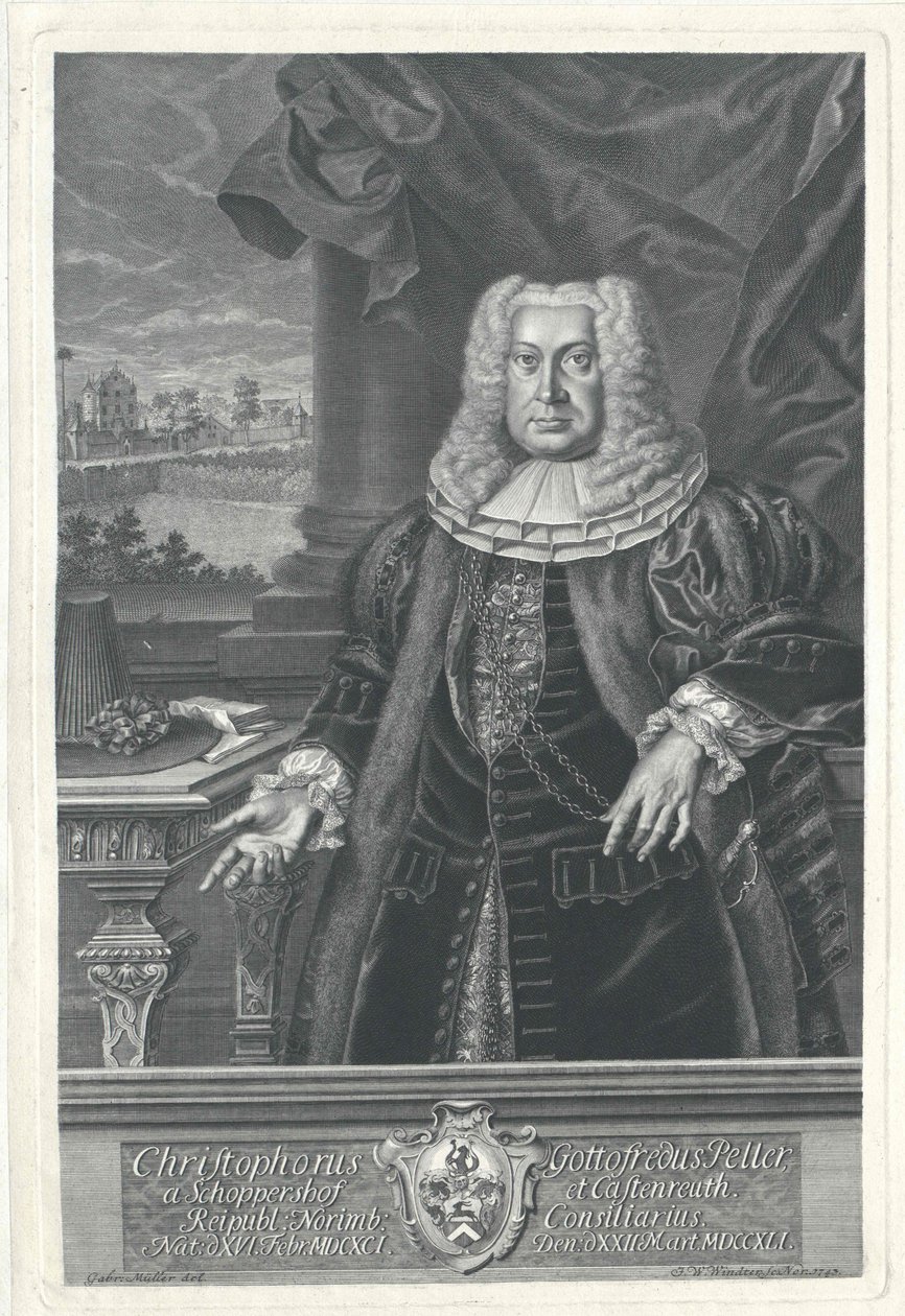 Christoph Gottfried Peller von Schoppershof zu Kastenreuth von Artist Unknown