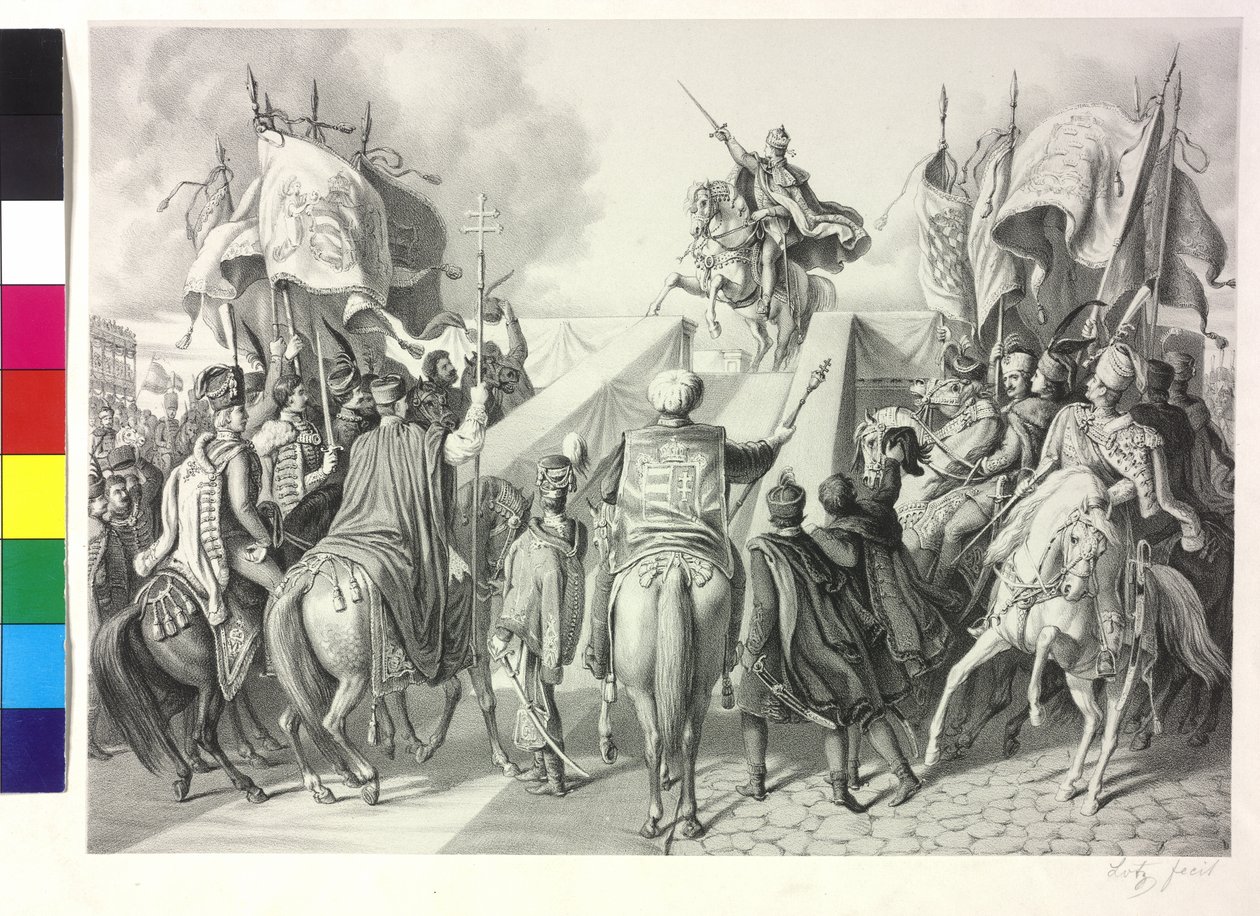 Krönung von Ferdinand I. von Österreich zum König von Ungarn in Bratislava am 28. September 1830 von Artist Unknown