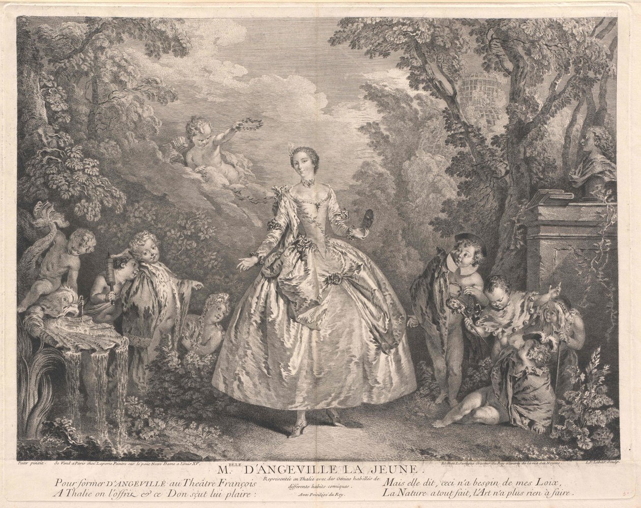 Tänzerin in Paris am Hofe König Ludwig XV Angeville von Artist Unknown