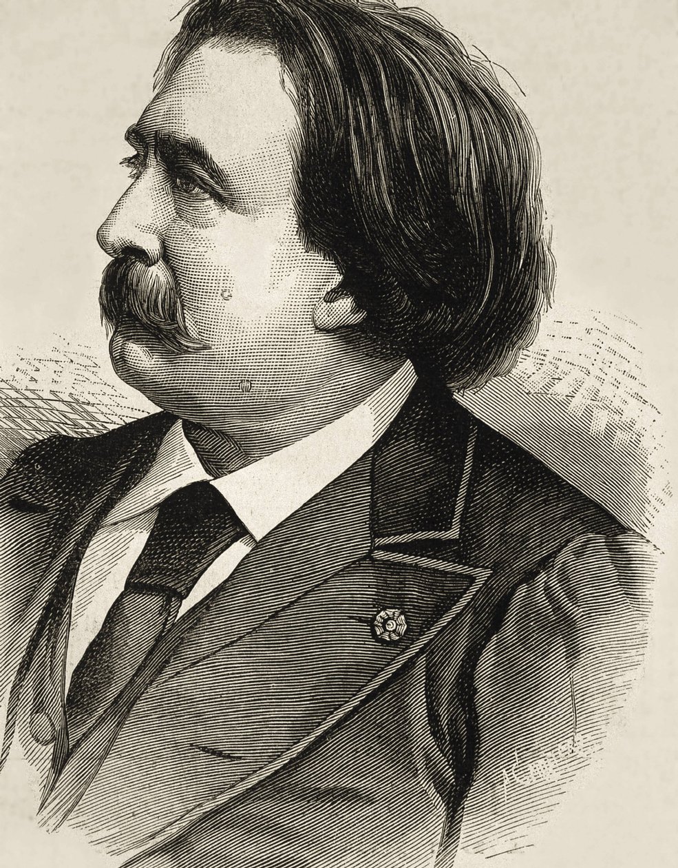 Dore, Paul Gustave (1832-1883). Romantik. Radierung von Artist Unknown