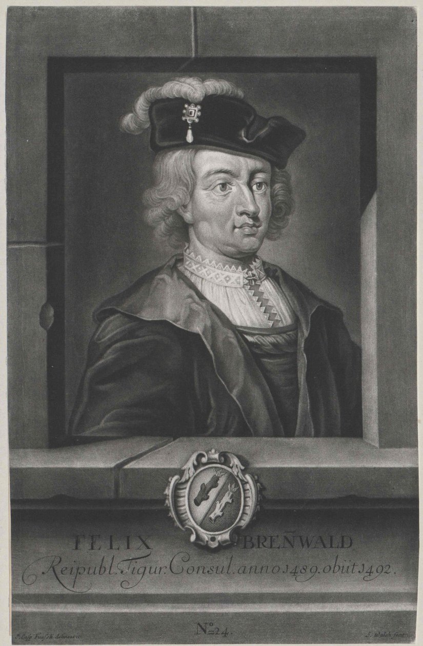 Felix Brennwald (Druck) von Artist Unknown