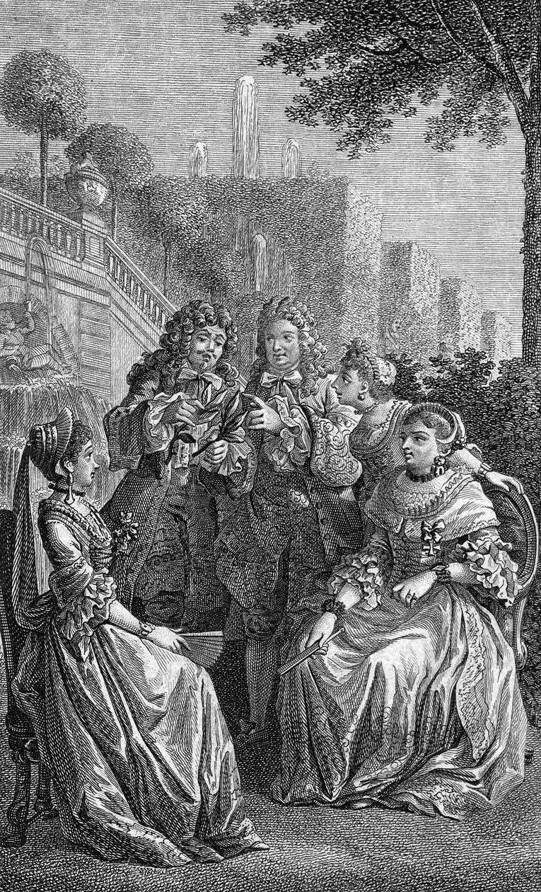 Gottfried Wilhelm Leibniz behauptet, dass zwei Blätter wahrscheinlich nie ganz ähnlich sind aufgrund ihrer Komplexität (Druck) von Artist Unknown