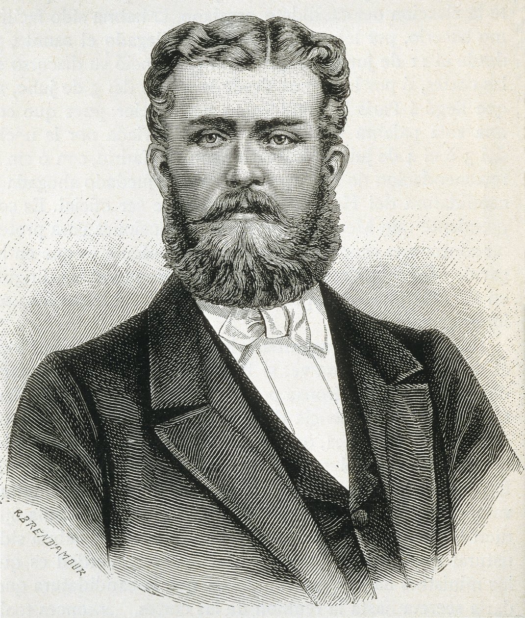 HOHENZOLLERN-SIGMARINGEN, Leopold (1835-1905). Bruder von König Carol I. von Rumänien und Vater des zukünftigen Königs Ferdinand von Rumänien. Gravur von Artist Unknown