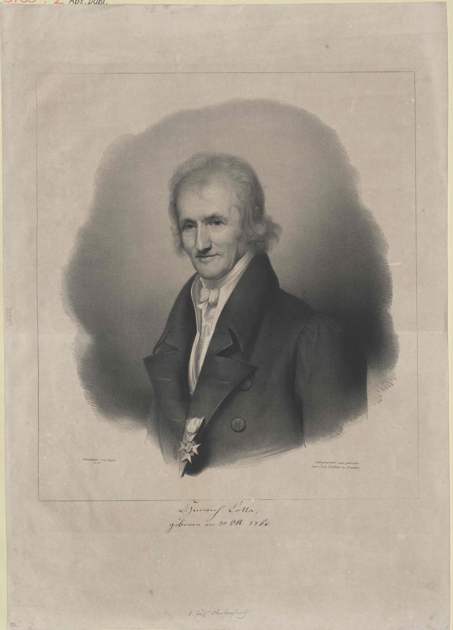 Heinrich von Cotta (Druck) von Artist Unknown