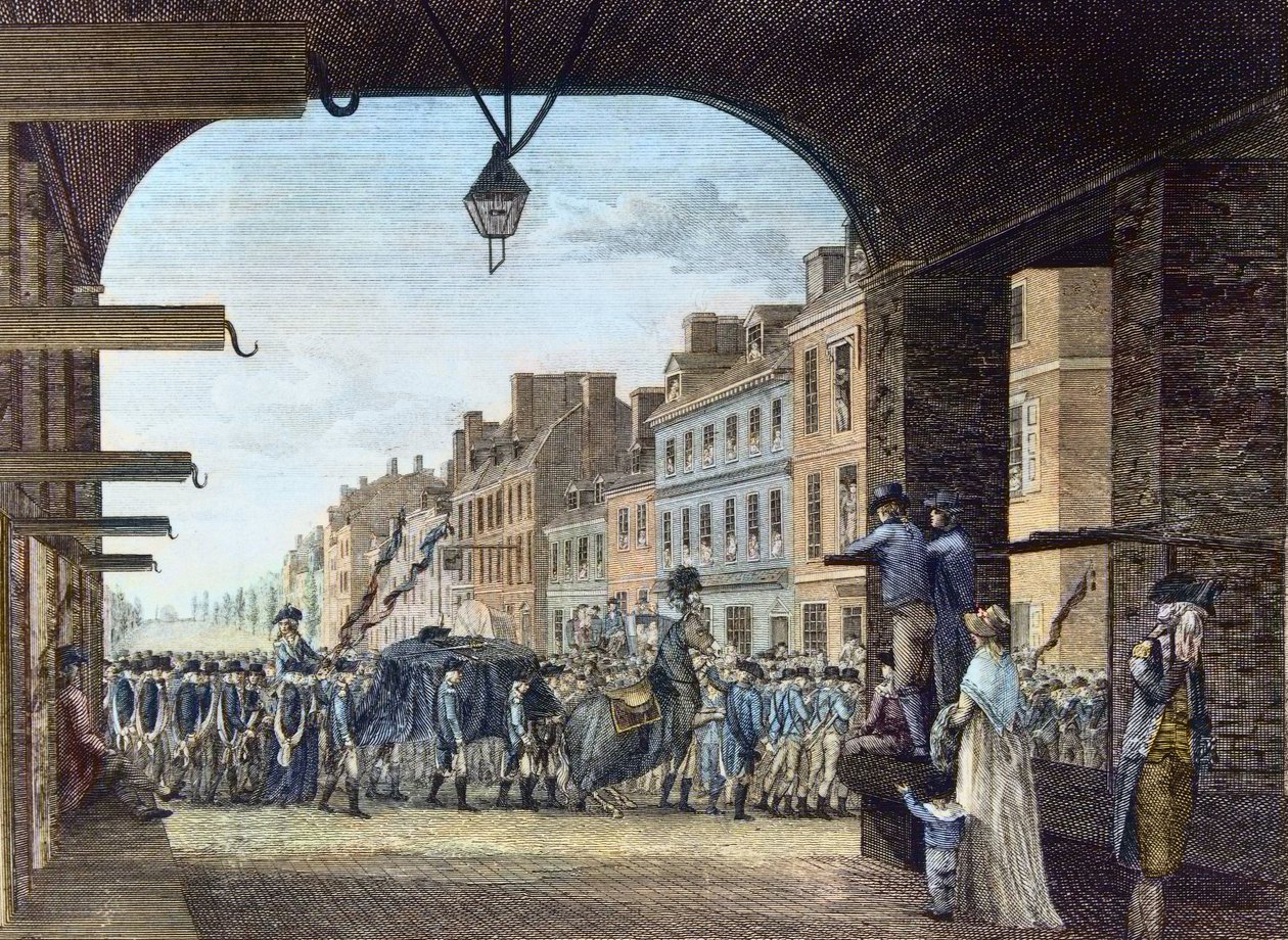 Hauptstraße, vom Marktplatz des Landes, mit der Prozession von Artist Unknown