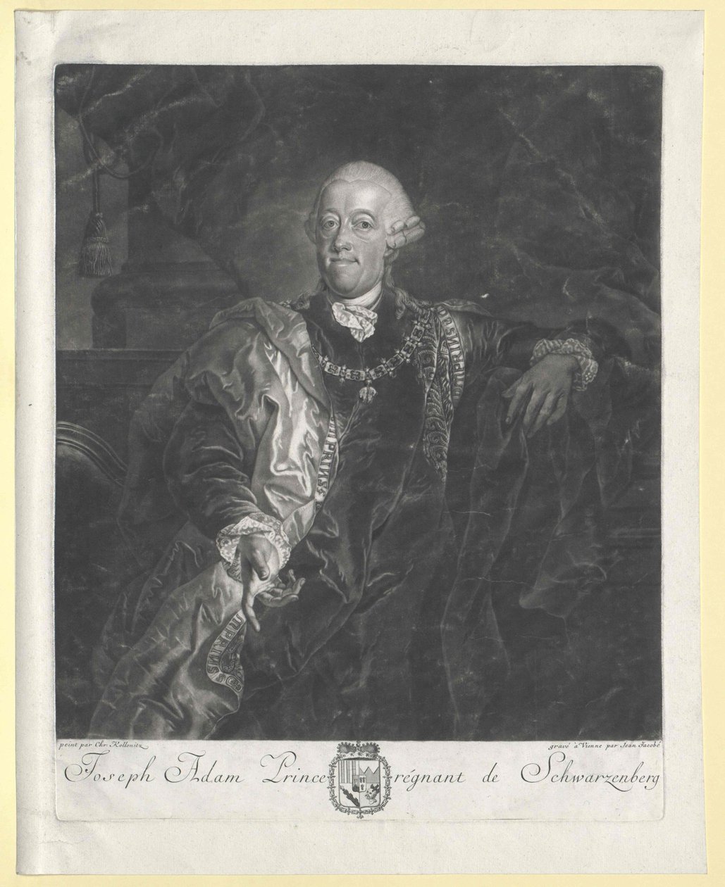 Joseph Adam Johann Nepomuk Graf von Schwarzenberg (Spitze) von Artist Unknown