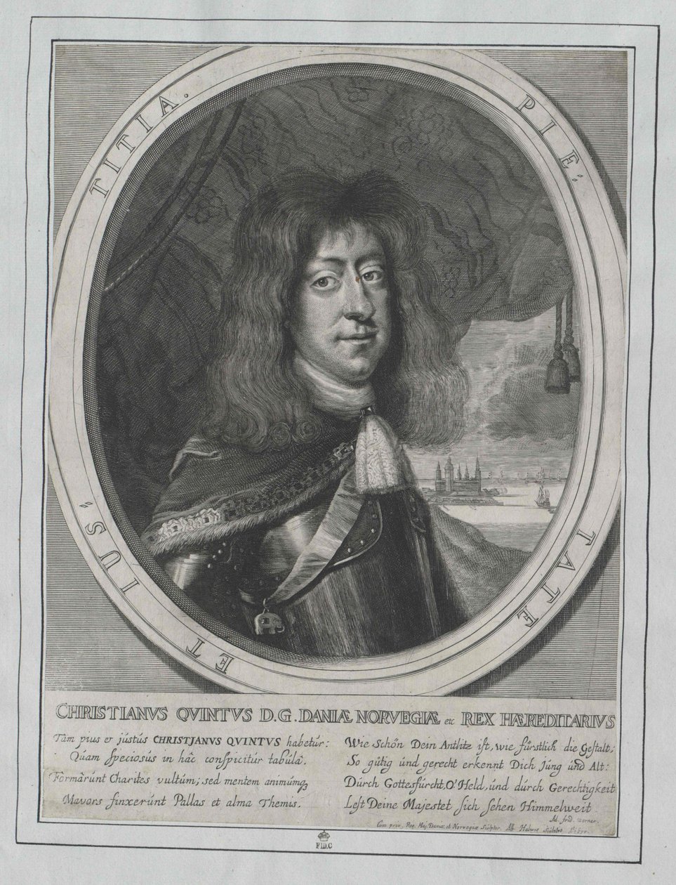 König von Dänemark Christian V von Artist Unknown