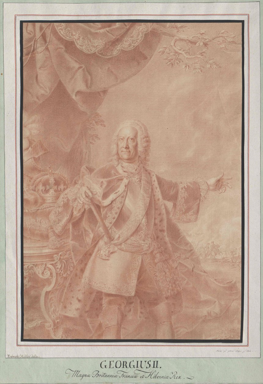König von England, Kurfürst von Hannover Georg II von Artist Unknown