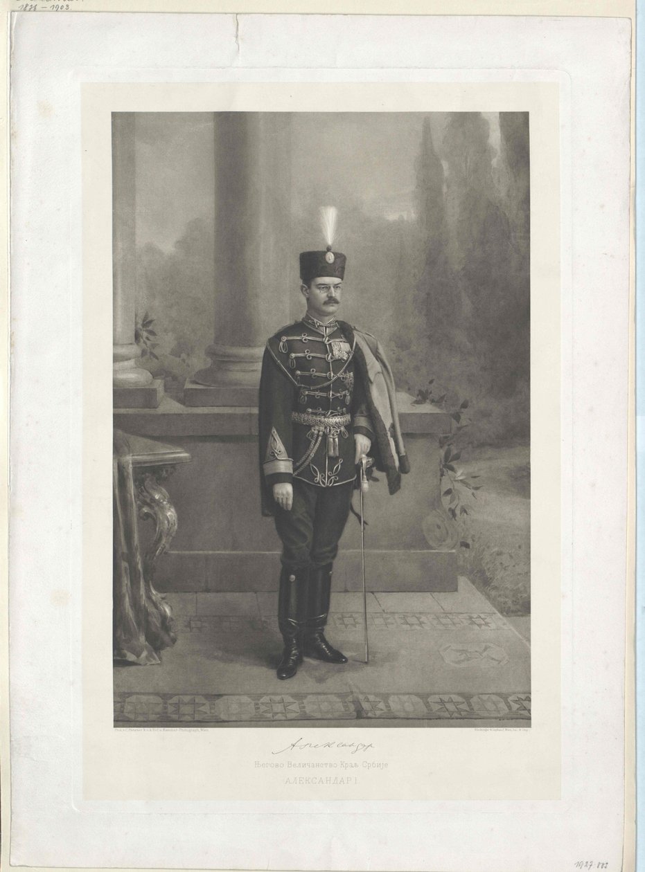 König von Serbien Alexander I von Artist Unknown