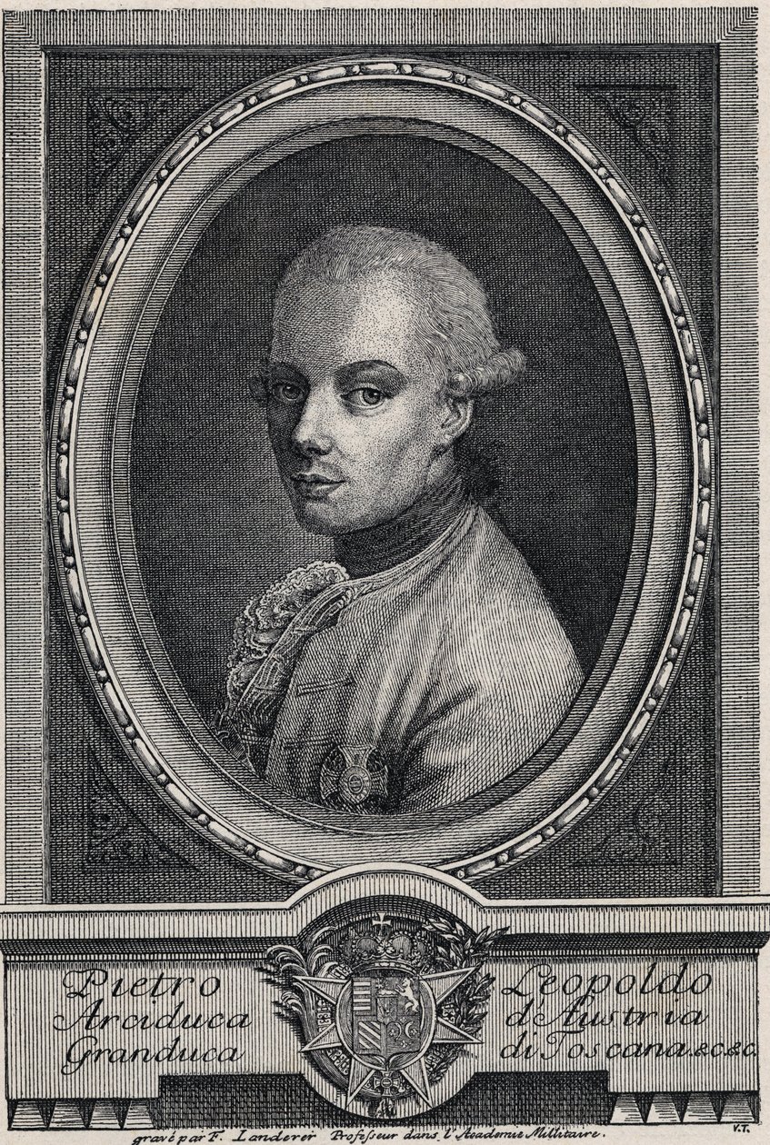 Leopold II., Heiliger Römischer Kaiser - Porträt von Peter Leopold von Habsburg-Lothringen, Großherzog der Toskana und deutscher Römischer Kaiser von Artist Unknown