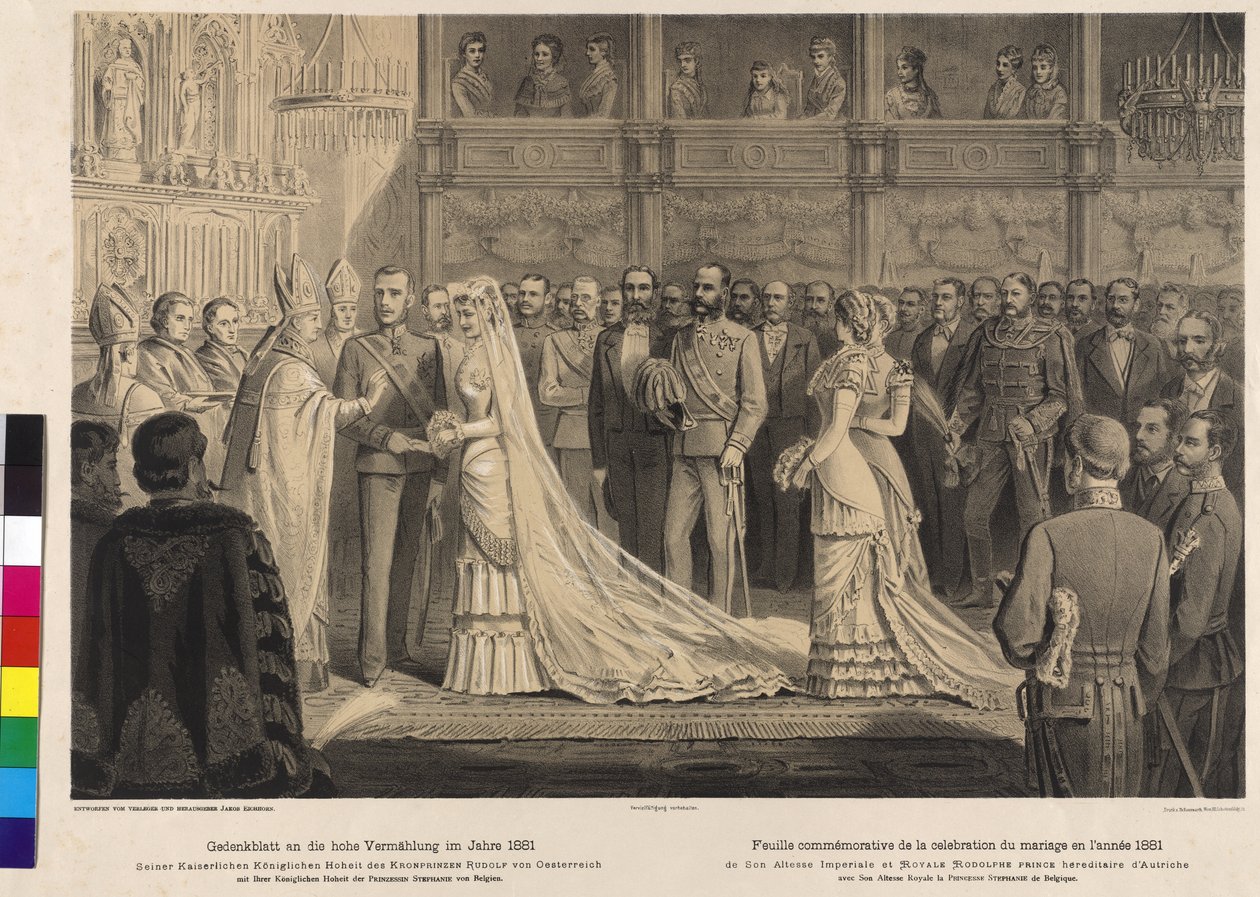 Trauungszeremonie von Kronprinz Rudolf mit Prinzessin Stephanie von Belgien von Artist Unknown
