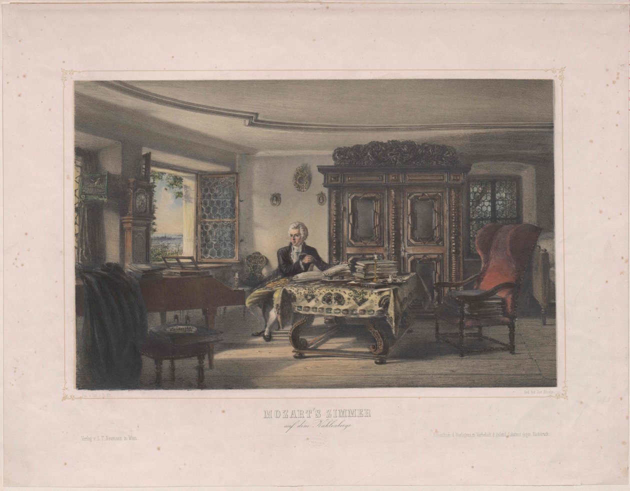 Mozart beim Komponieren von Artist Unknown