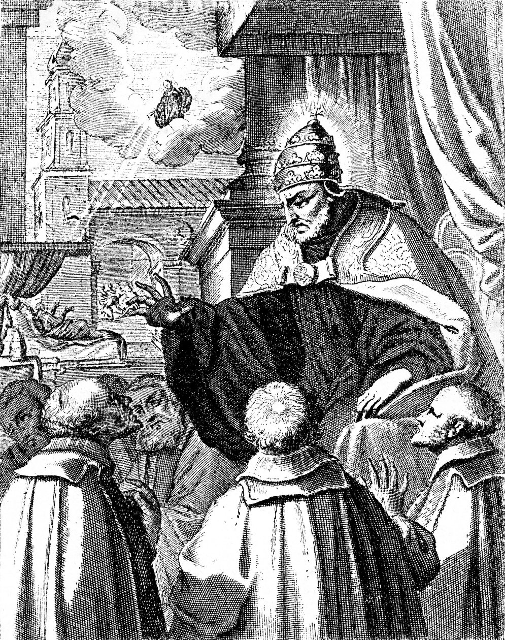 Päpstliche Delegierte am Hof von Michael I. von Konstantinopel, Das Schisma von 1054 (Gravur) von Artist Unknown