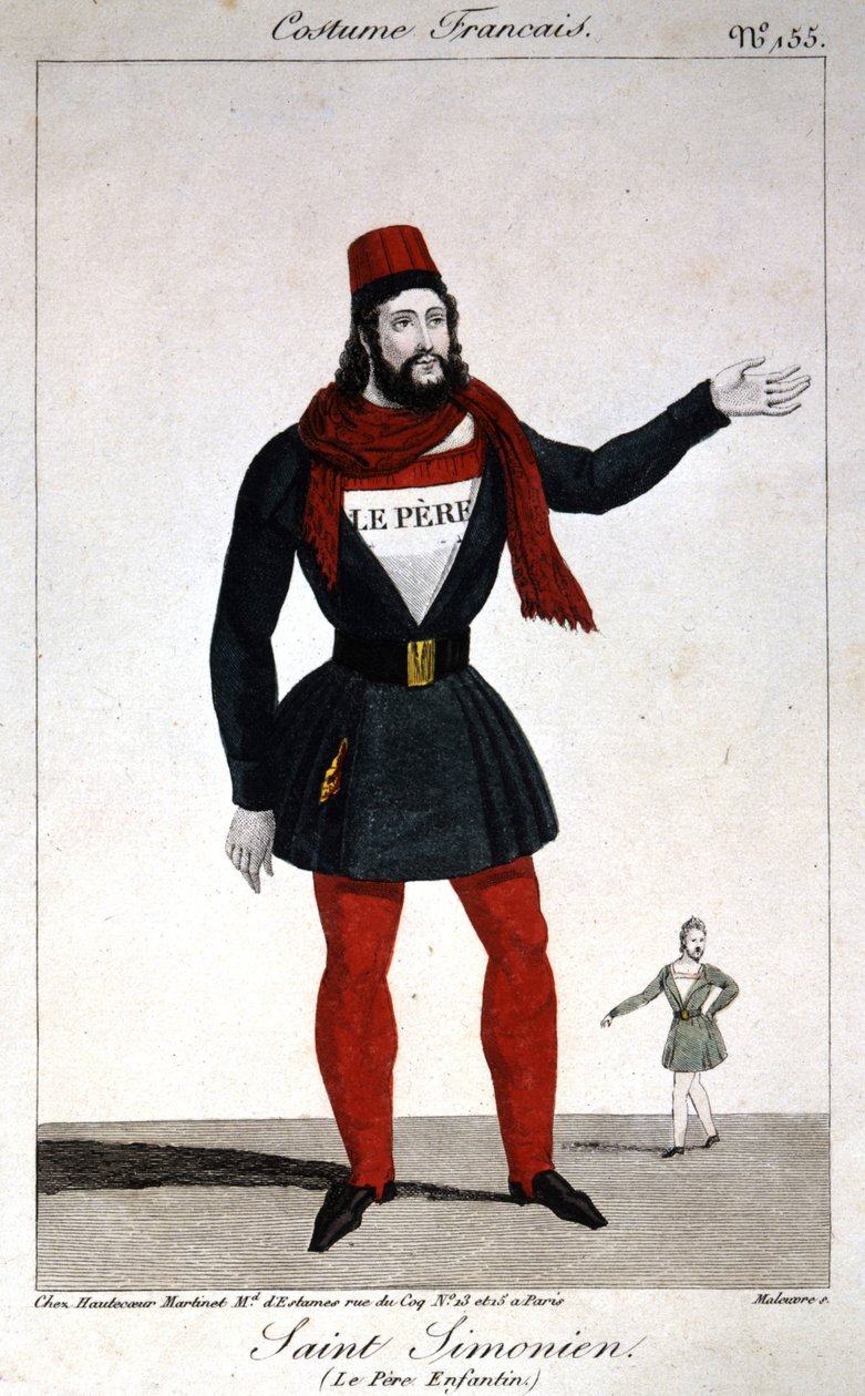 Porträt von Vater Enfantin (oder Prosper Enfantin) (1796-1864), Saint Simonien von Artist Unknown