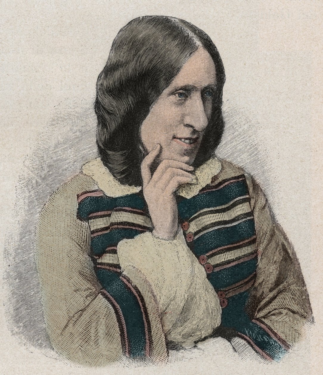 Porträt von GEORGE ELIOT, Pseudonym von Mary Ann Evans - englische Schriftstellerin von Artist Unknown