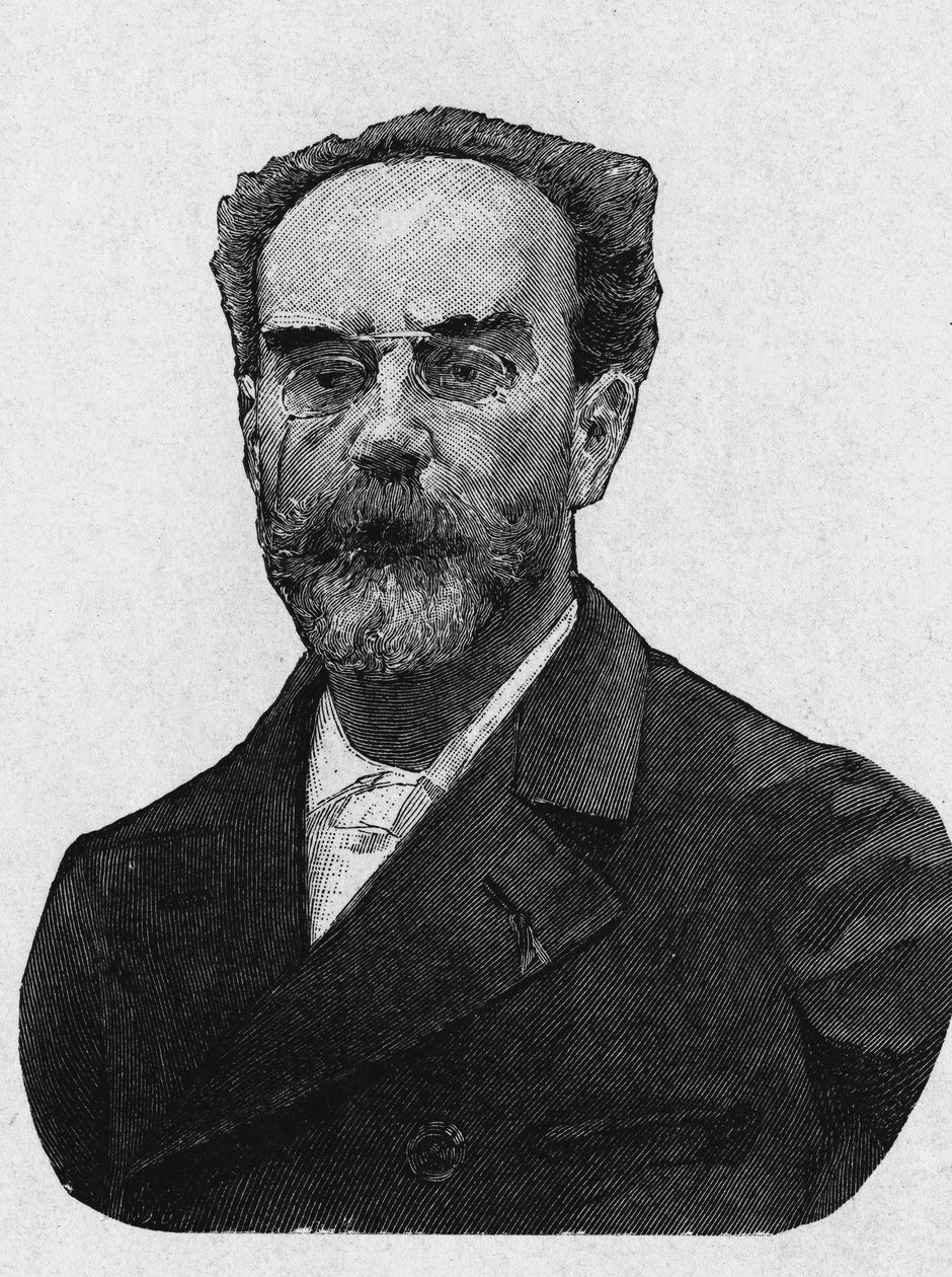 Porträt von Gabriel Lippmann, französischer Physiker, der zur Erfindung der Farbfotografie beitrug. von Artist Unknown