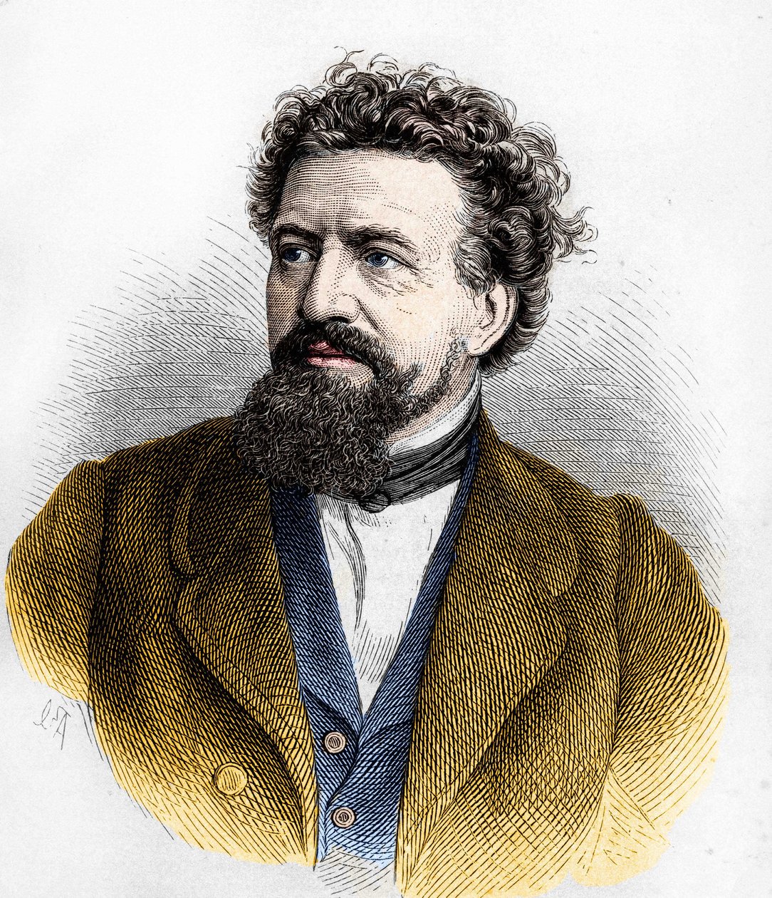 Porträt von Hermann von Lingg von Artist Unknown