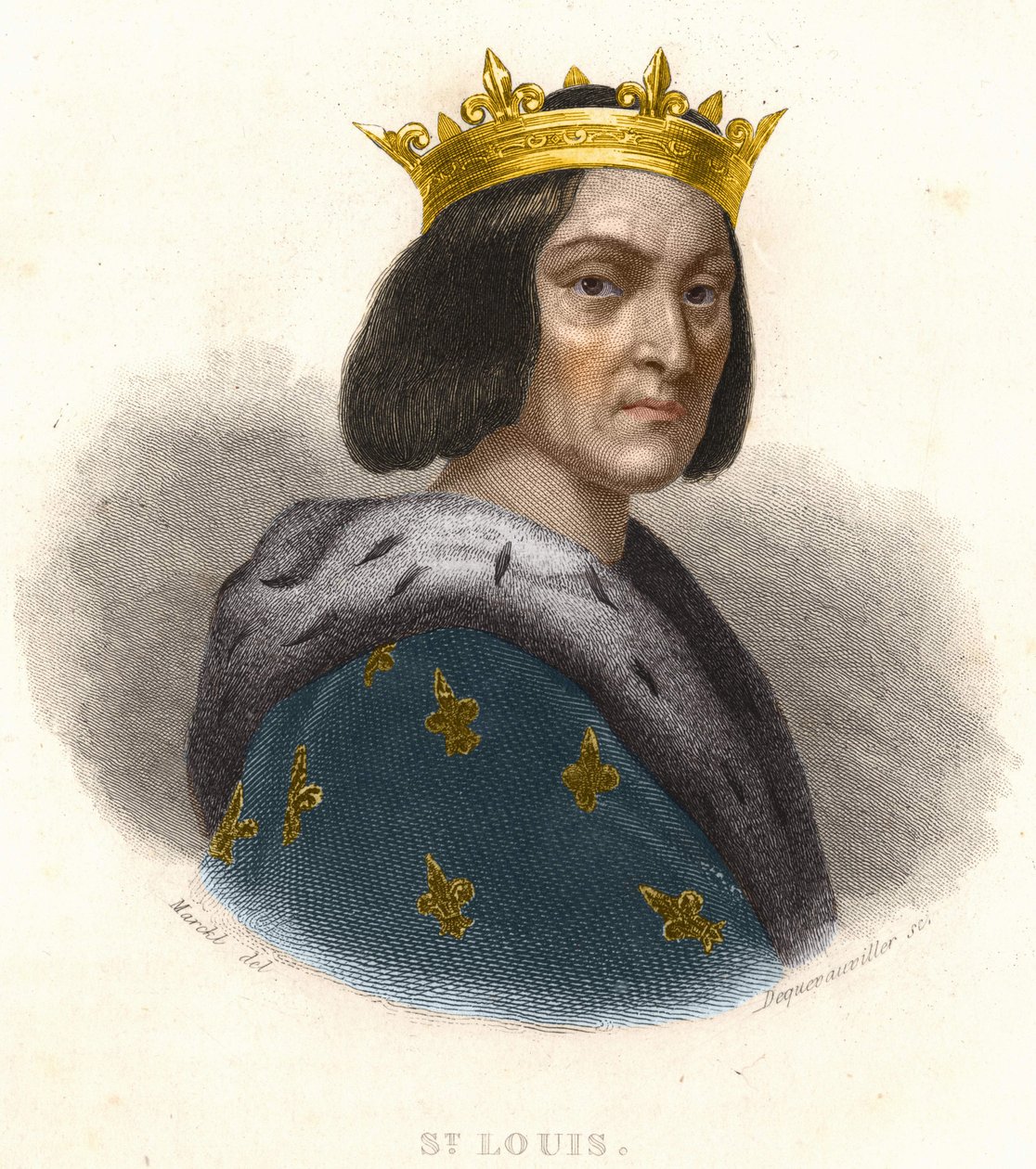 Porträt von Ludwig IX. oder Sankt Ludwig (1214 - 1270), König von Frankreich von Artist Unknown