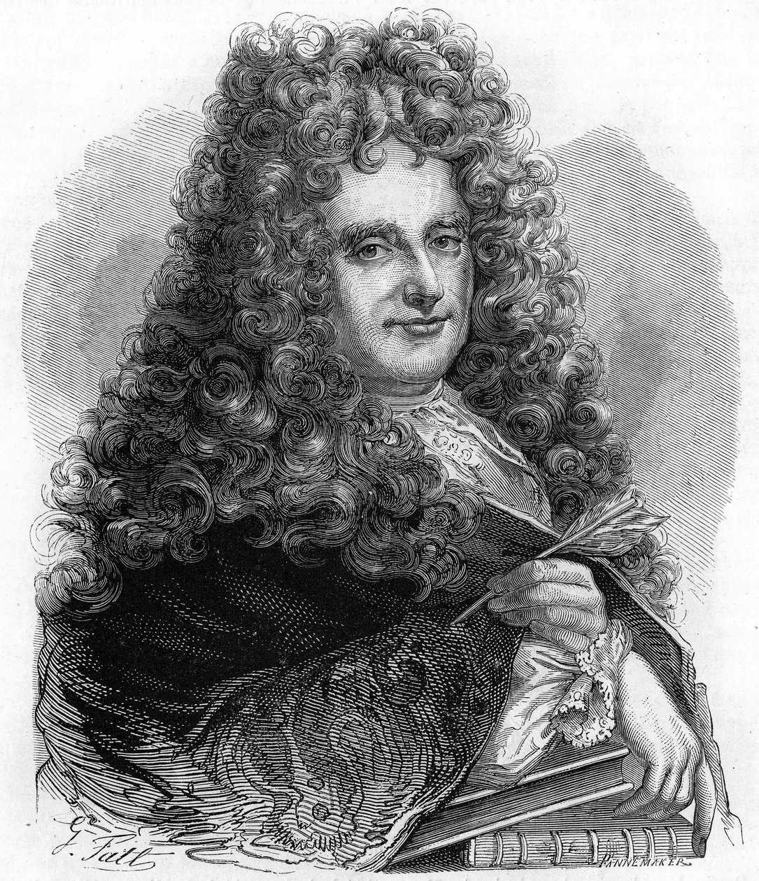 Porträt von Nicolas Boileau Despréaux (Boileau-Despréaux) (1636 - 1727) von Artist Unknown