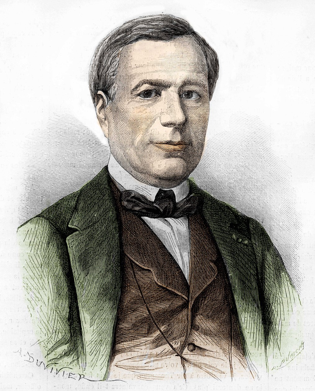 Porträt von Xavier MARMIER Schriftsteller, Dichter, Reisender, Übersetzer der Nordliteratur von Artist Unknown